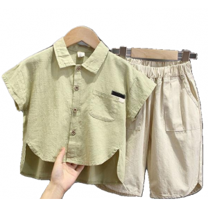 男童夏装套装2022新款儿童夏季衬衫短袖两件套潮宝宝韩版帅气衣服